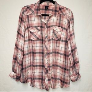 Torrid Plaid Button-up (size 0)